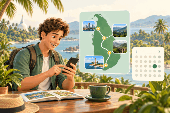 A traveler shares a Sri Lanka trip, receives quotes from several local drivers, and chooses a preferred driver.