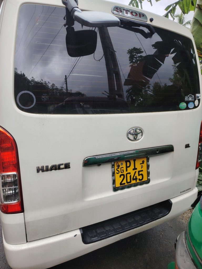 Rear — Toyota Hiace