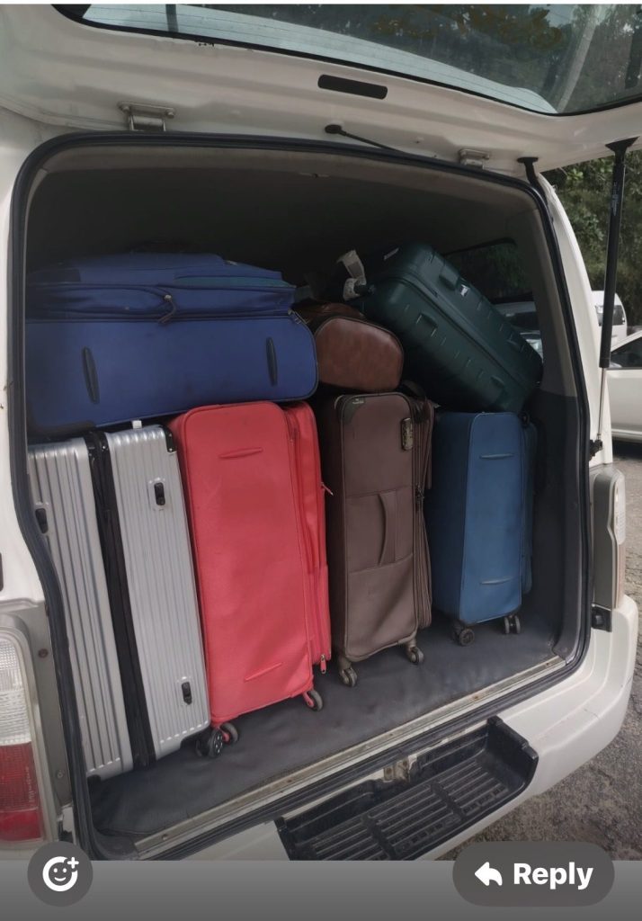 Boot / luggage area — Toyota Hiace