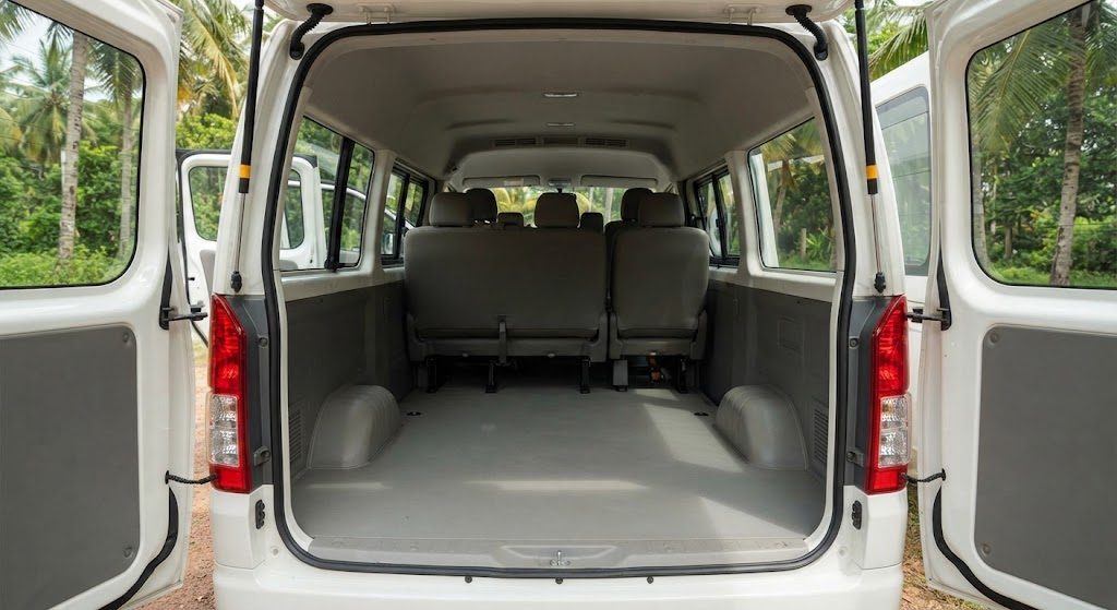 Boot / luggage area — Toyota Hiace