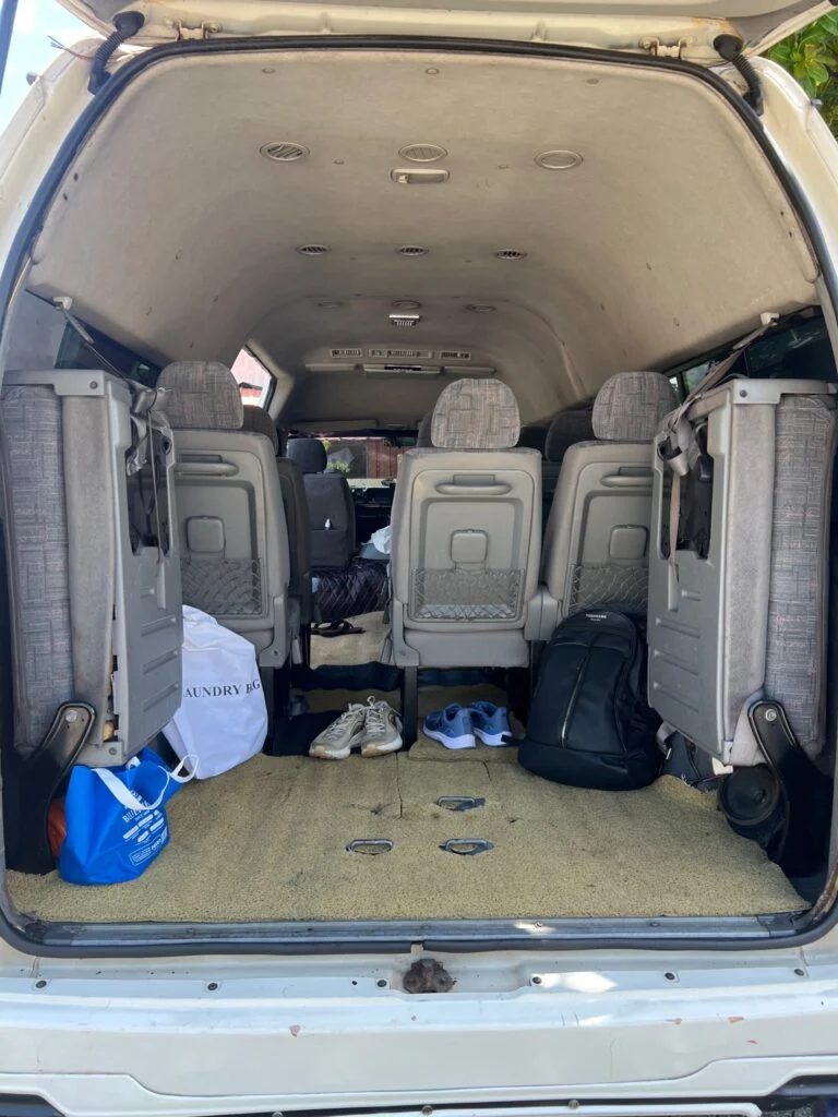 Boot / luggage area — Toyota Hiace