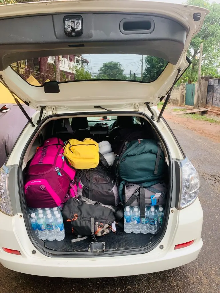 Boot / luggage area — Honda Fit shuttle