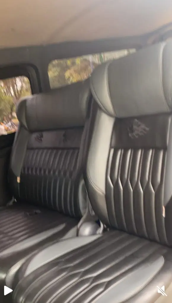 Boot / luggage area — Toyota Bus