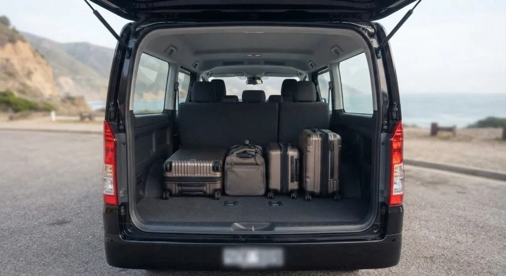 Boot / luggage area — Toyota Hiace