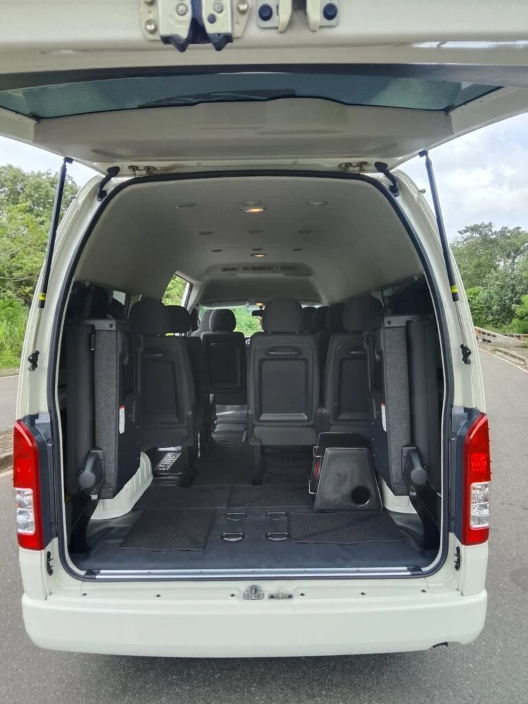 Boot / luggage area — Toyota KDH Van