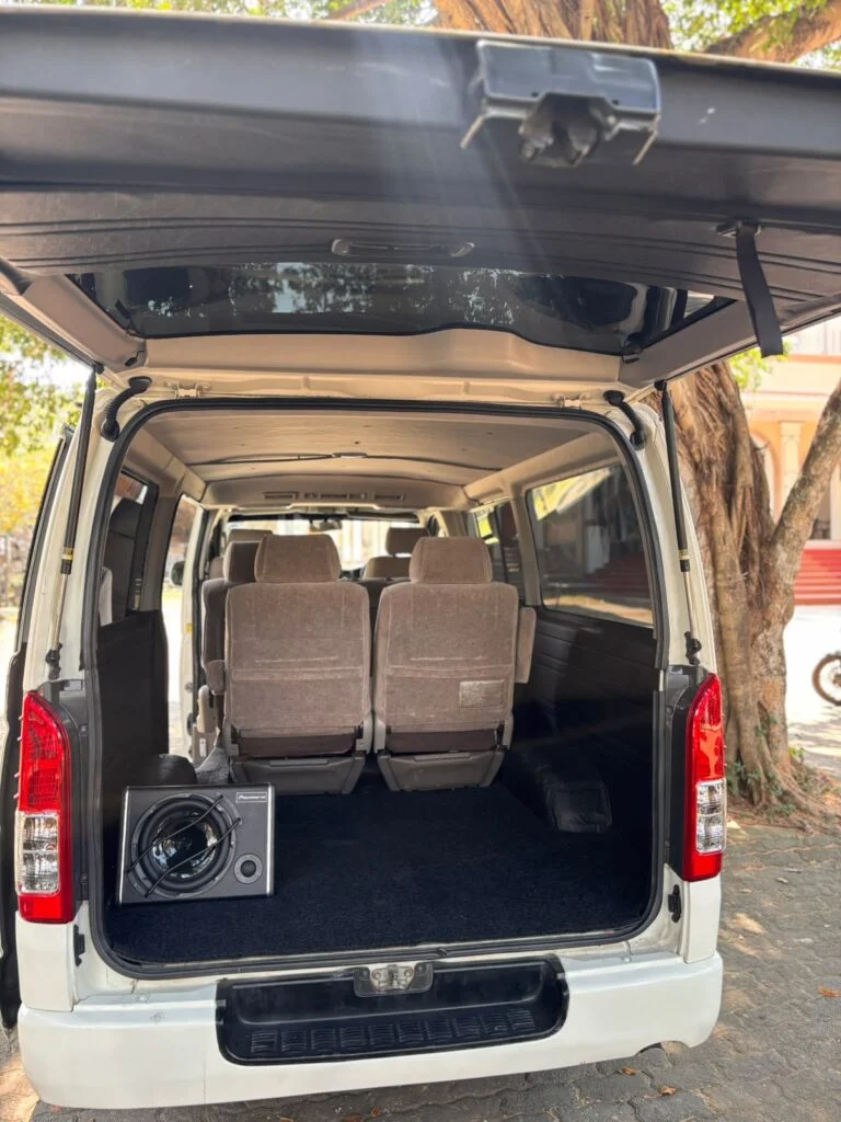 Boot / luggage area — Toyota KDH Flatroof