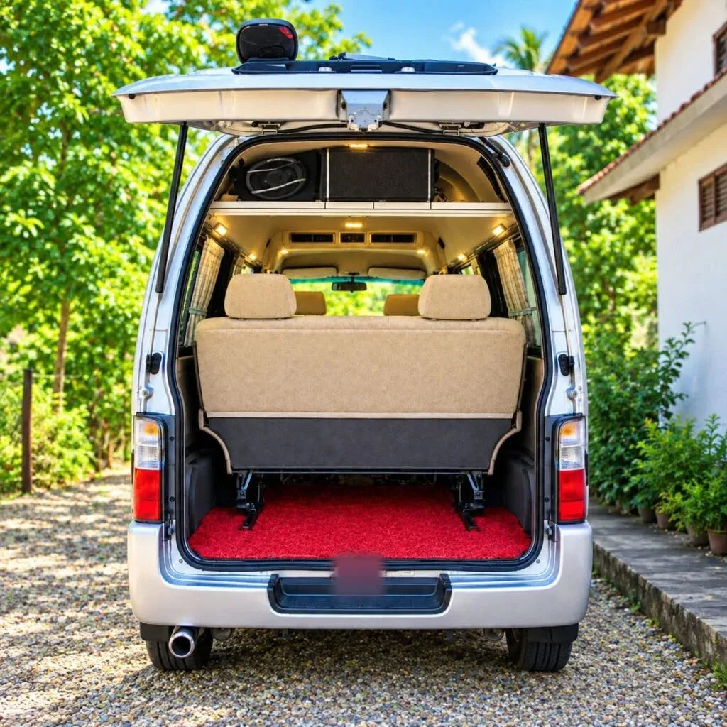 Boot / luggage area — Nissan Caravan